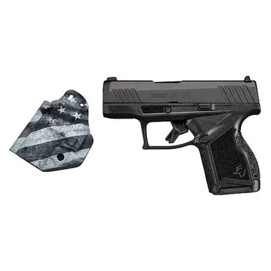 Taurus GX4 1-GX4M931-10CK7 9mm 3" 10+1 Black W/ Black & White US Flag Holster