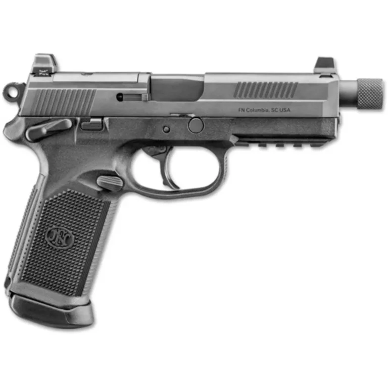 FN FNX-45T Tactical Pistol  45 ACP 5.3 in. Black w/Threaded Barrel 15 rd.