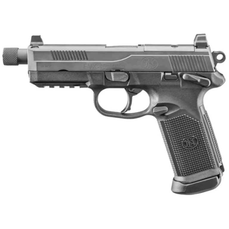 FN FNX-45T Tactical Pistol  45 ACP 5.3 in. Black w/Threaded Barrel 15 rd.