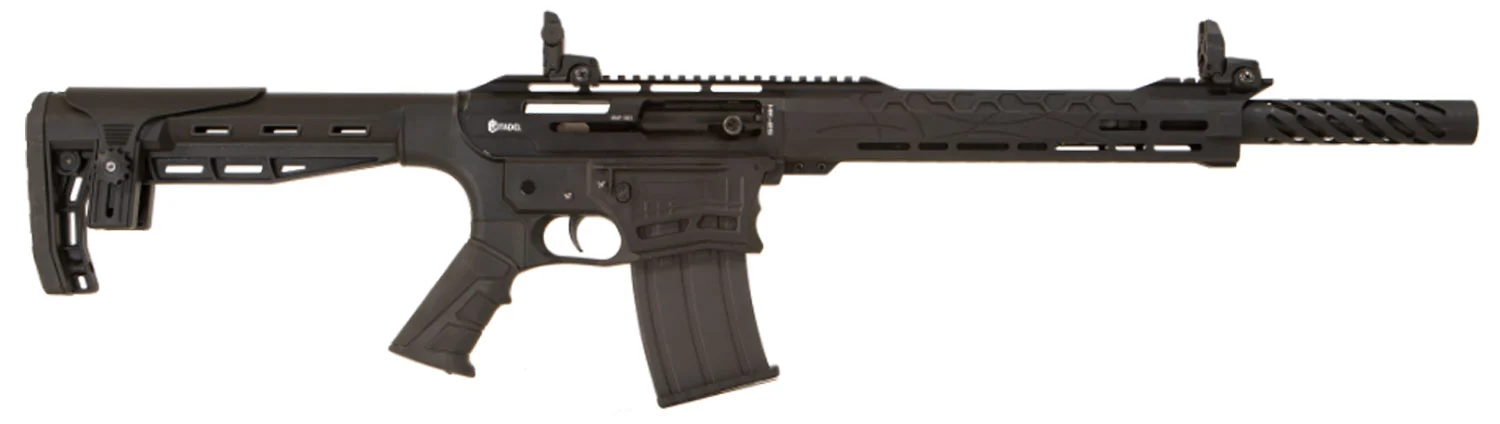 Citadel CBOSS2512 Boss25 12 Gauge Semi-Auto 3" 5+1 18.75" Black Steel Threaded Barrel, Black Picatinny Rail Aluminum Receiver, Picatinny Handguards, Black Adj Cheek Riser Synthetic Stock