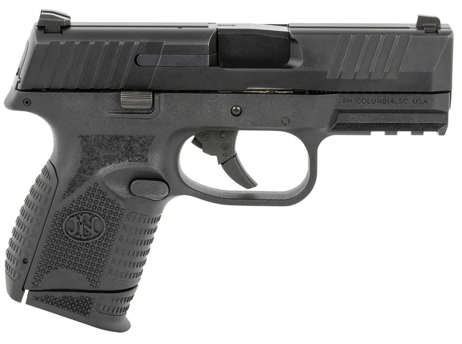 FN 66100816 509C Steel Frame 9mm Luger 10+1, 3.70" Black Steel Barrel, Matte Black Serrated Stainless Steel Slide & Polymer Frame w/Picatinny Rail, Black Interchangeable Backstrap Grip, Ambidextrous