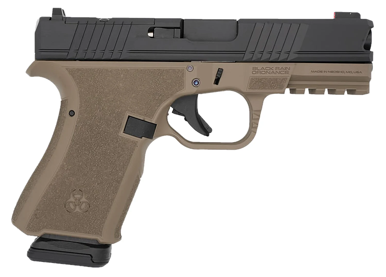 Black Rain Ordnance FL9MMFDEBLK Compact Frame 9mm 15+1 4" Stainless Steel Slide