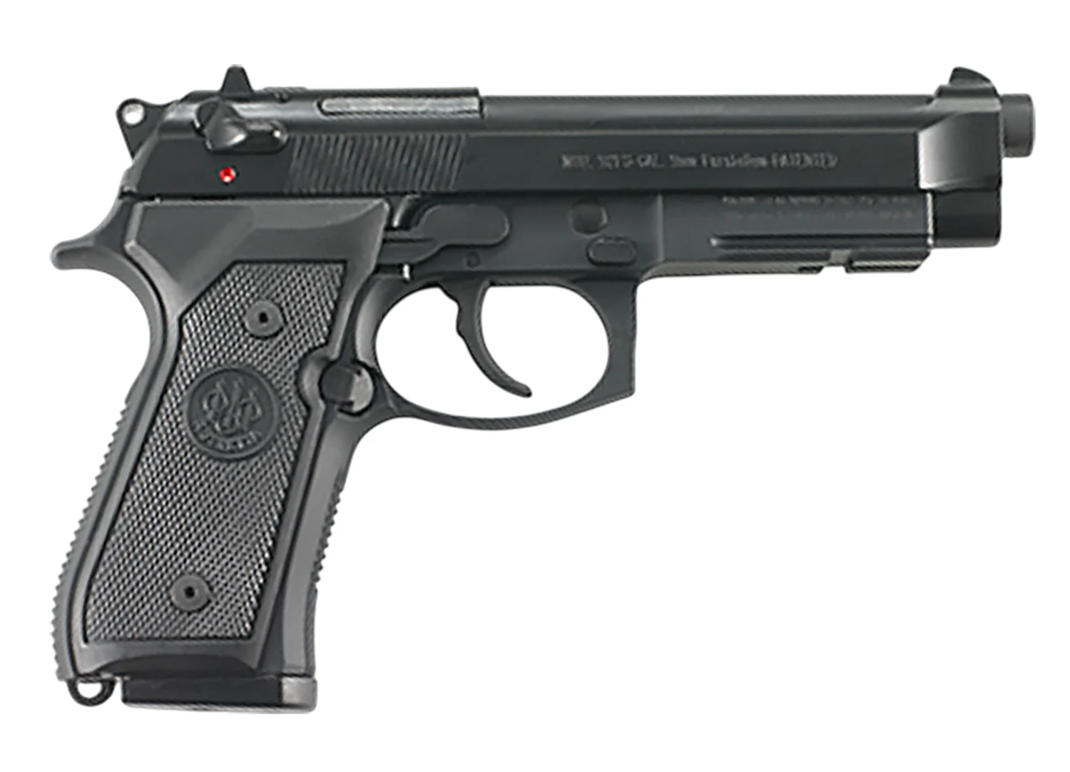 Beretta USA JS92M9A1 92FS Type M9A1 Full Size 9mm Luger 10+1 4.90" Black Barrel, Black Cerakote Steel Serrated Slide, Black Aluminum Frame w/Beavertail & Picatinny Rail, Black Textured Grip